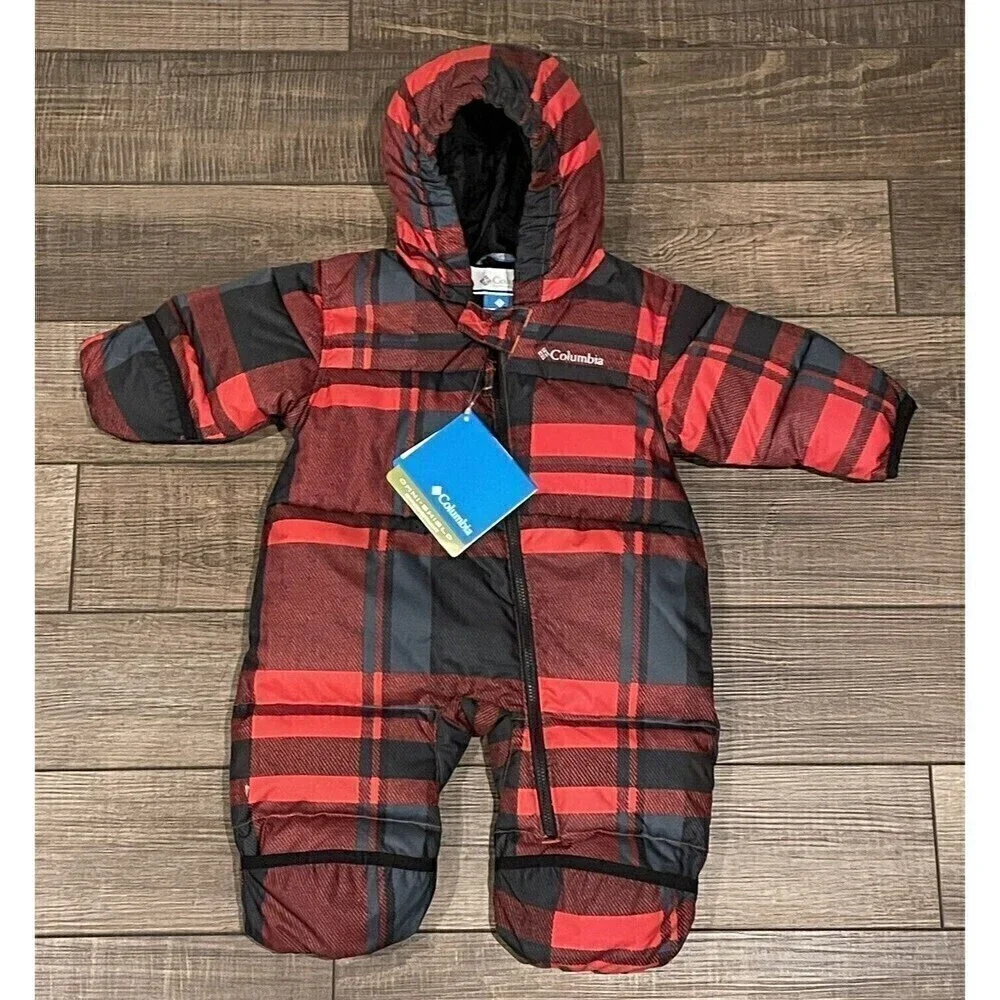 Columbia Baby Snuggly Bunny Bunting Down Hooded Snowsuit 6 Months New